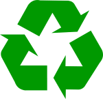 green recycling symbol icon - bay oaks - weekly recycling schedule