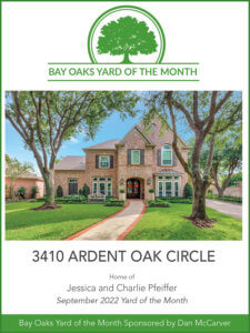 3410 Ardent Oak Circle Bay Oaks Yard of the Month